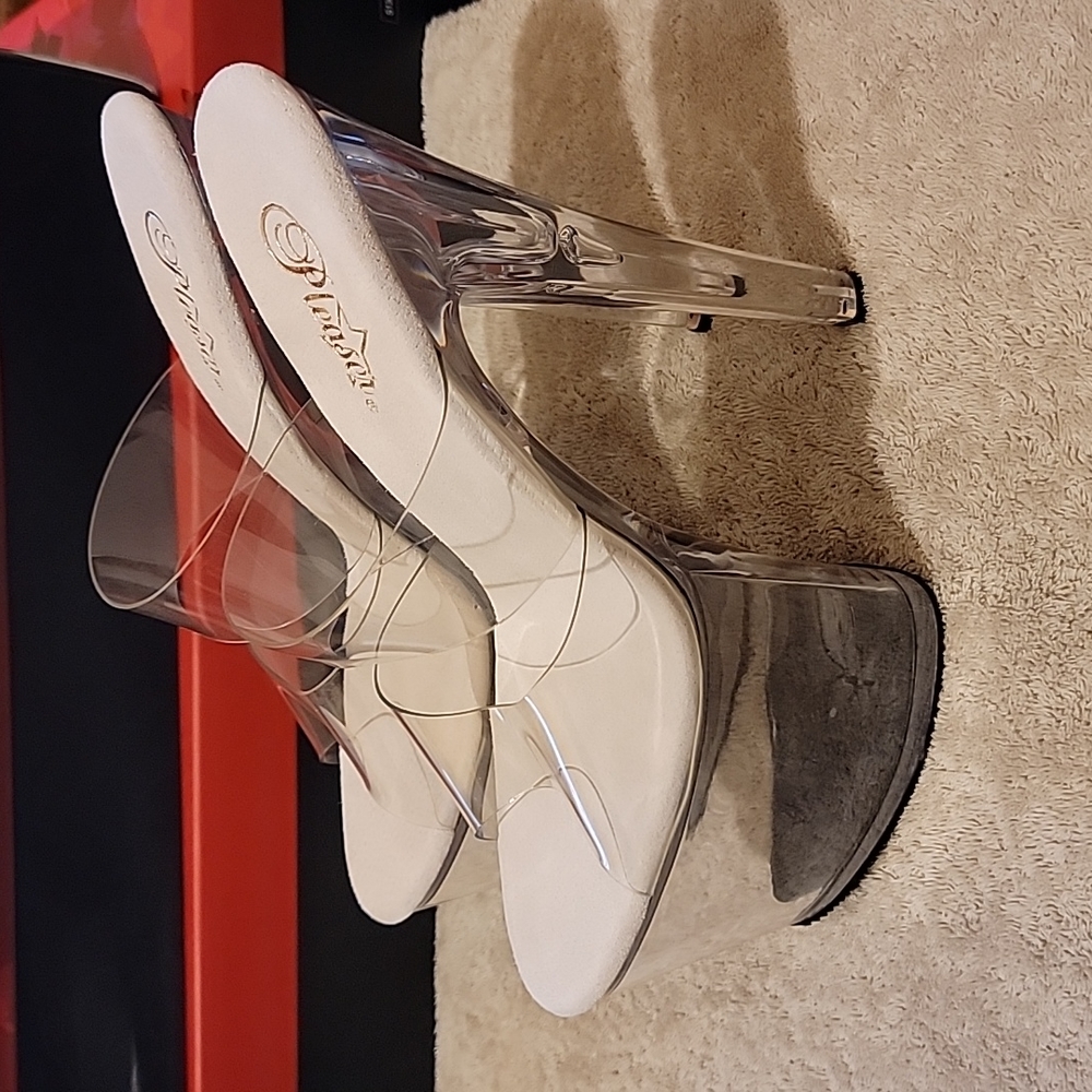 Pleaser Clear tab 73/4 platform sz 11